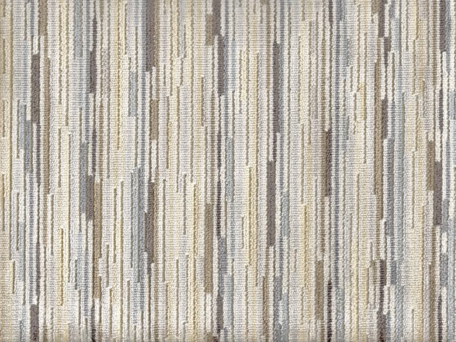 Pale taupe and ivory velvet with broken vertical striations and subtle sheen