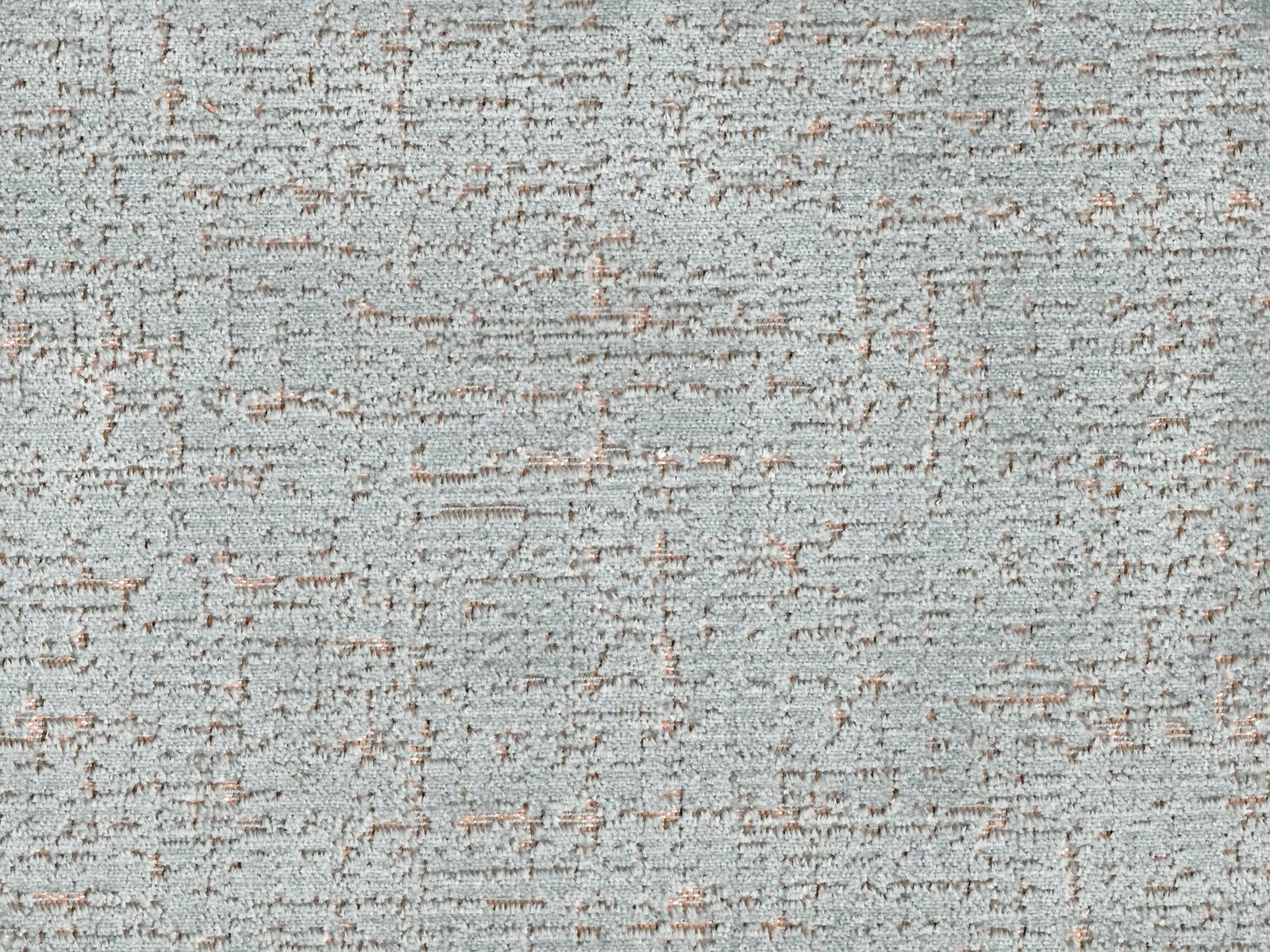 Pale blue-grey velvet with fine taupe-blush horizontal flecks and mottled texture