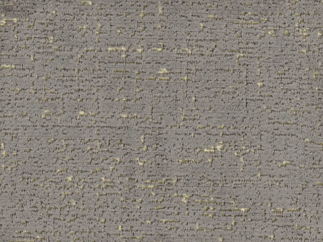 Cool grey velvet with broken horizontal texture and subtle gold-olive flecks