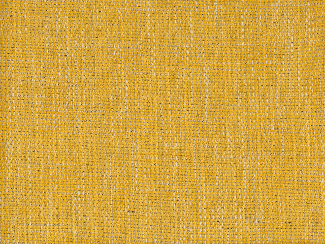 Mustard-gold chenille weave with pale flecks and fine crosswise texture