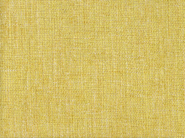 Close-up of warm golden-yellow chenille with a fine, softly flecked woven texture