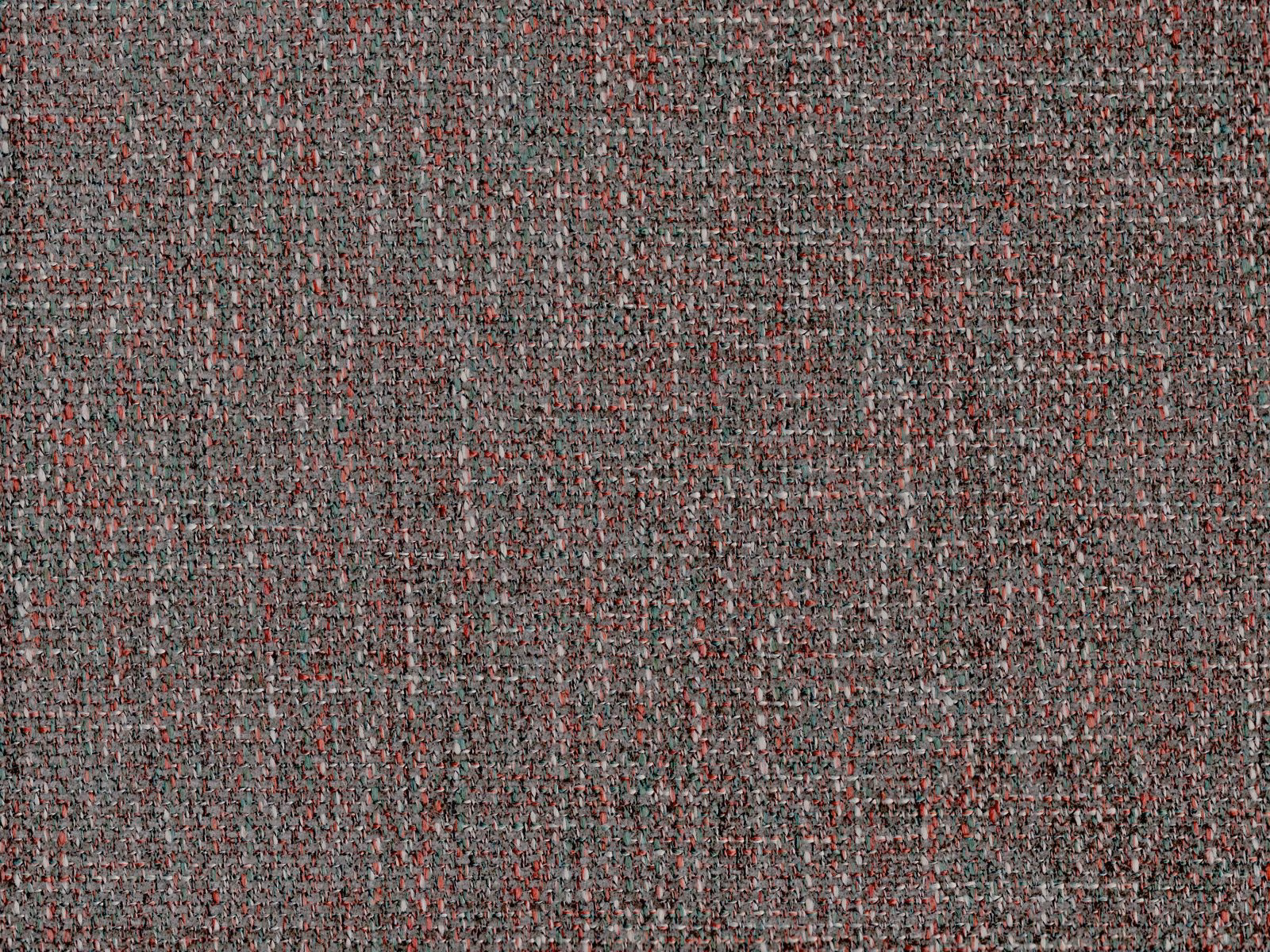 Charcoal-grey chenille with fine muted red flecks in a dense woven texture