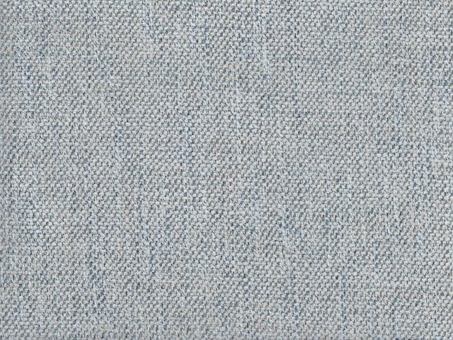 Close-up of muted blue-grey chenille with fine flecked diagonal weave