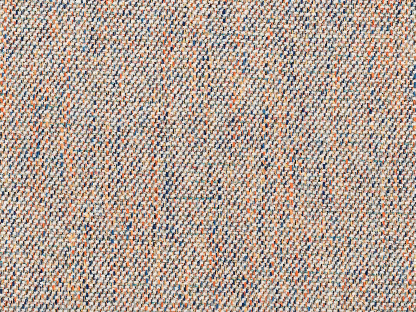 Cream chenille with fine terracotta, blue-grey and charcoal flecked weave