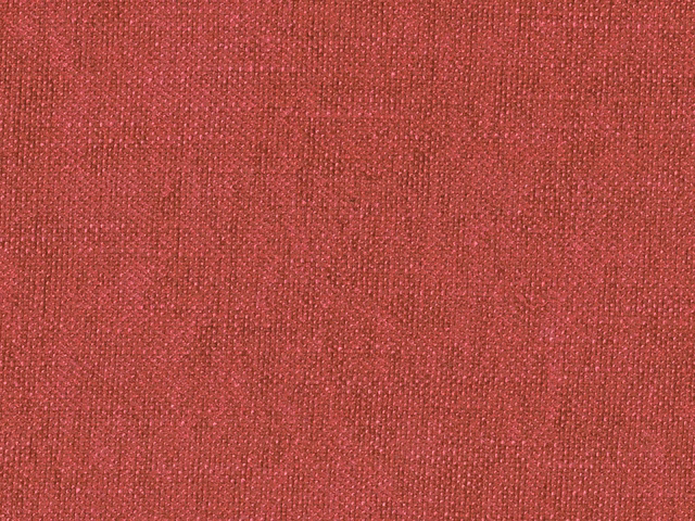 Muted raspberry-red chenille with fine vertical tonal striations and a nubby woven texture