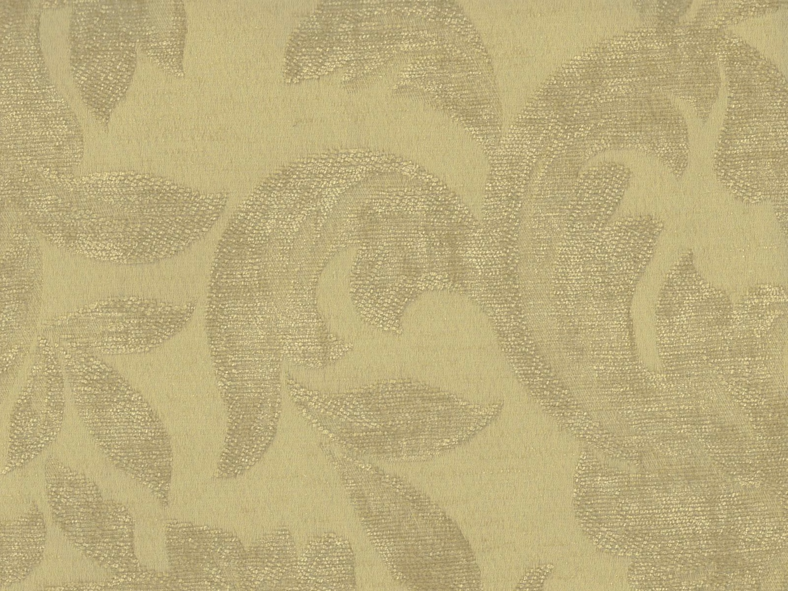 Muted olive chenille with darker abstract leafy shapes and softly tactile woven texture