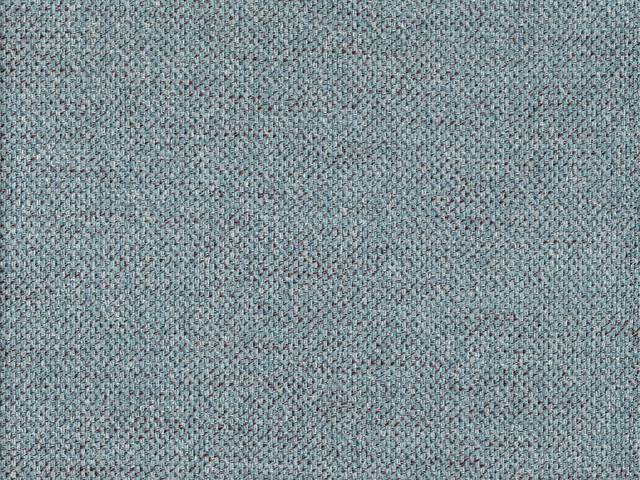 Close-up of muted blue-teal chenille with fine charcoal-mottled woven texture
