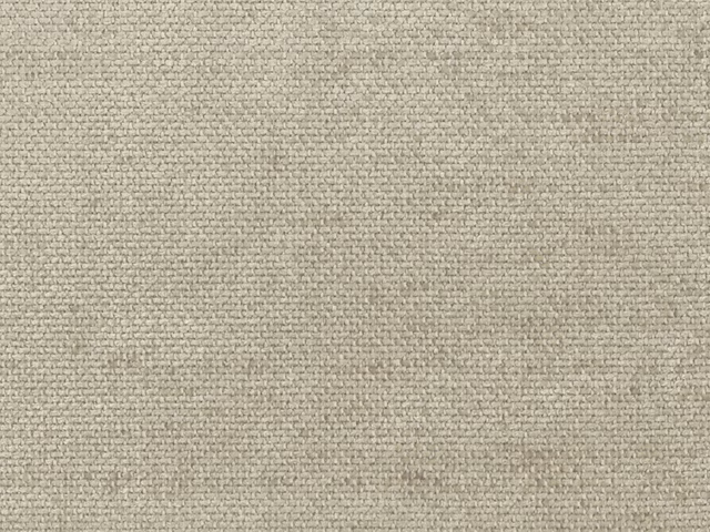 Close view of pale greige-taupe chenille with a fine mottled woven texture