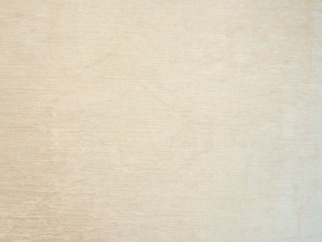 Pale cream-beige chenille swatch with fine horizontal texture and softly brushed surface