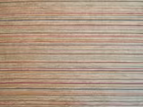 Muted beige chenille with fine horizontal stripes in rust, sage, taupe and blue