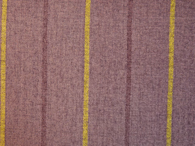 Dusty mauve chenille with mustard and wine vertical woven stripes