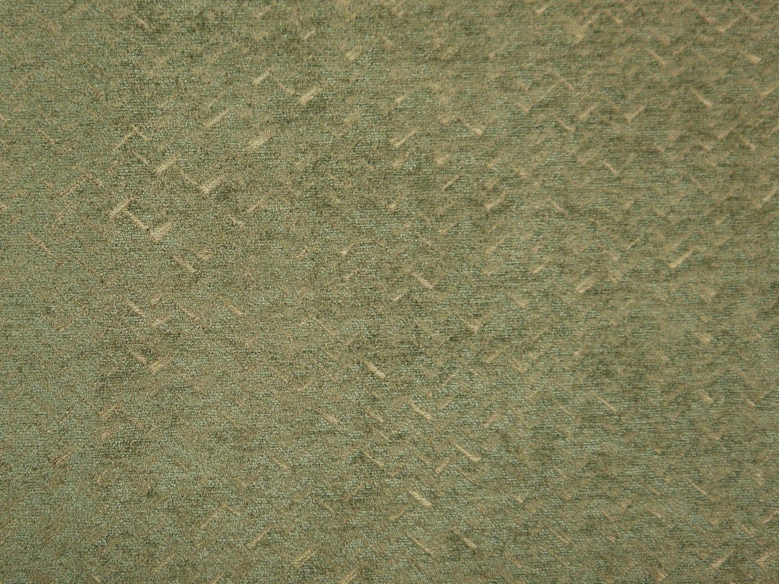 Muted sage-olive chenille with pale broken flecks and a softly pebbled weave