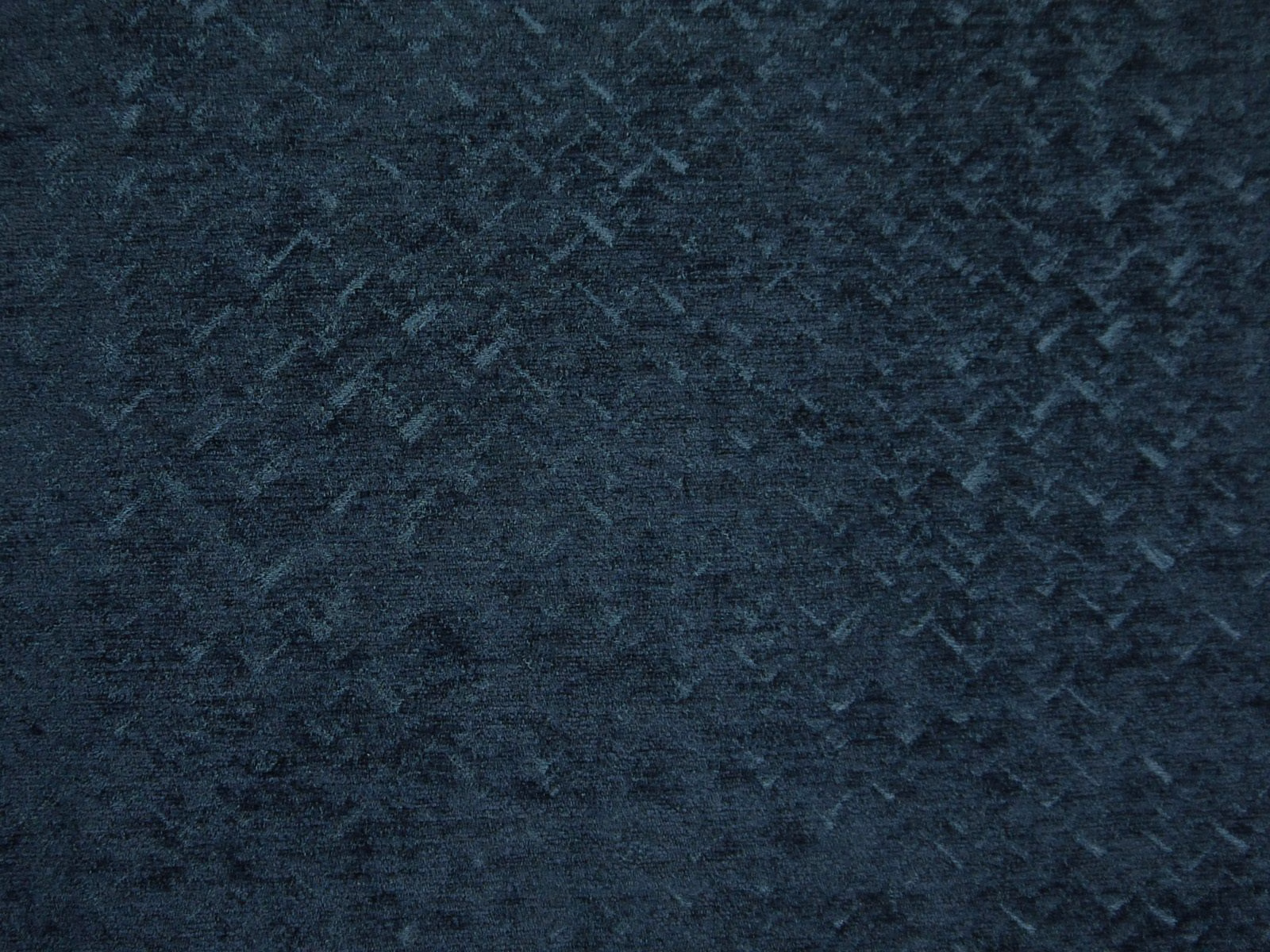 Deep blue-teal chenille with shadowy mottled strokes and a softly raised texture