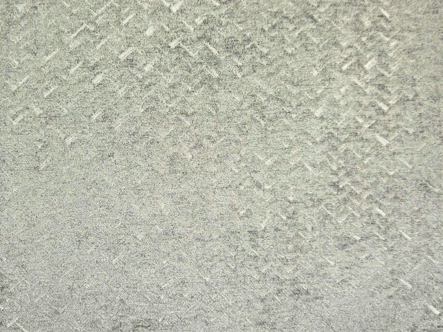Pale sage-grey chenille with mottled texture and broken diagonal flecks