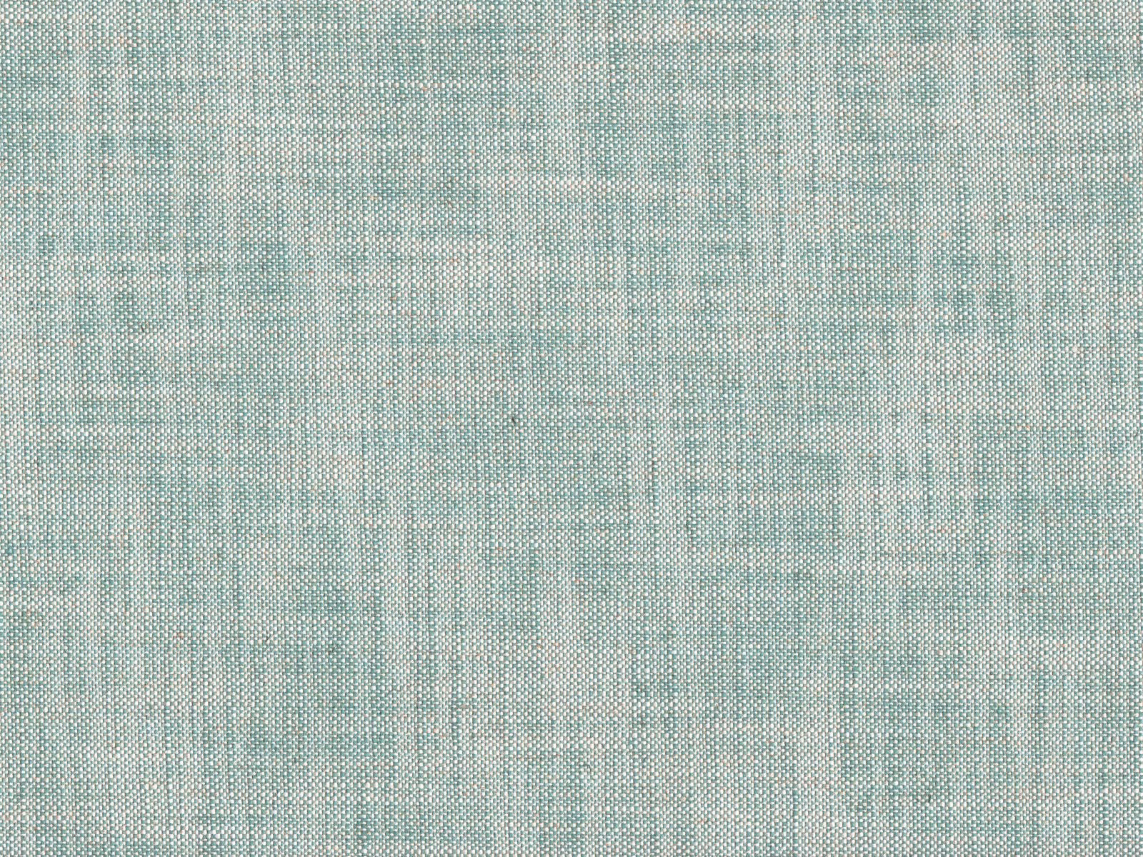 Pale aqua flat-weave fabric with fine checked texture and softly slubbed vertical lines