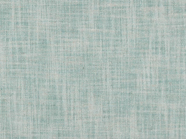 Pale aqua flat-weave fabric with fine checked texture and softly slubbed vertical lines