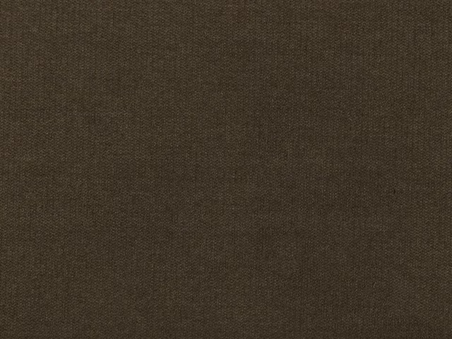 Close-up of dark olive-brown chenille with a fine, softly varied weave