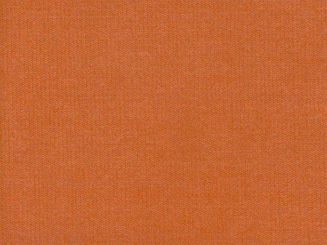 Warm terracotta-orange chenille with a fine, subtly mottled woven texture