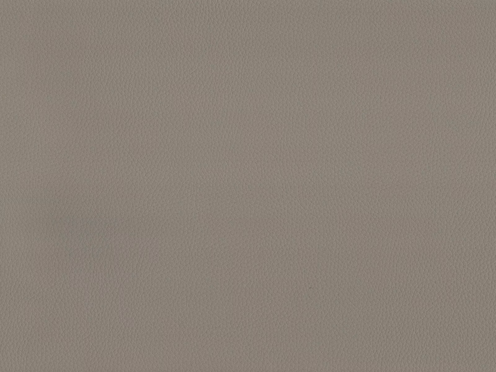 Soft taupe-grey faux leather with a fine pebbled grain and subtle low sheen