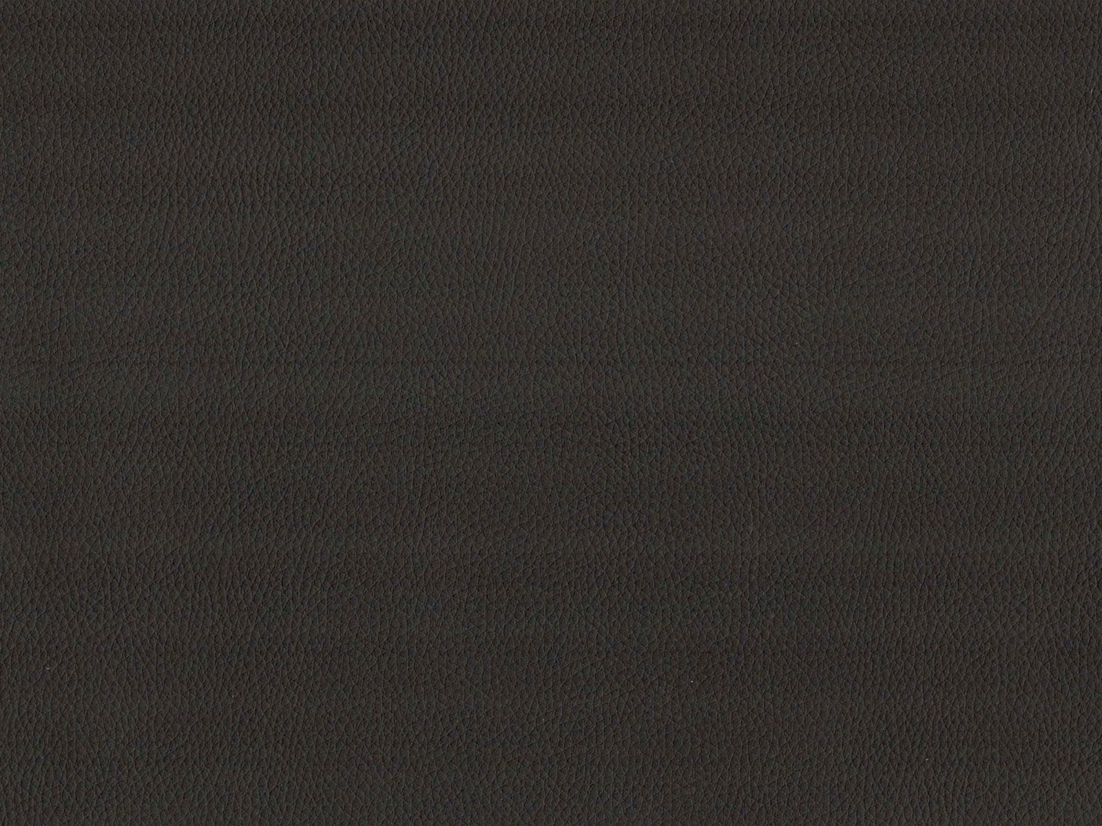 Dark charcoal-brown faux leather swatch showing a fine pebbled grain and subtle sheen