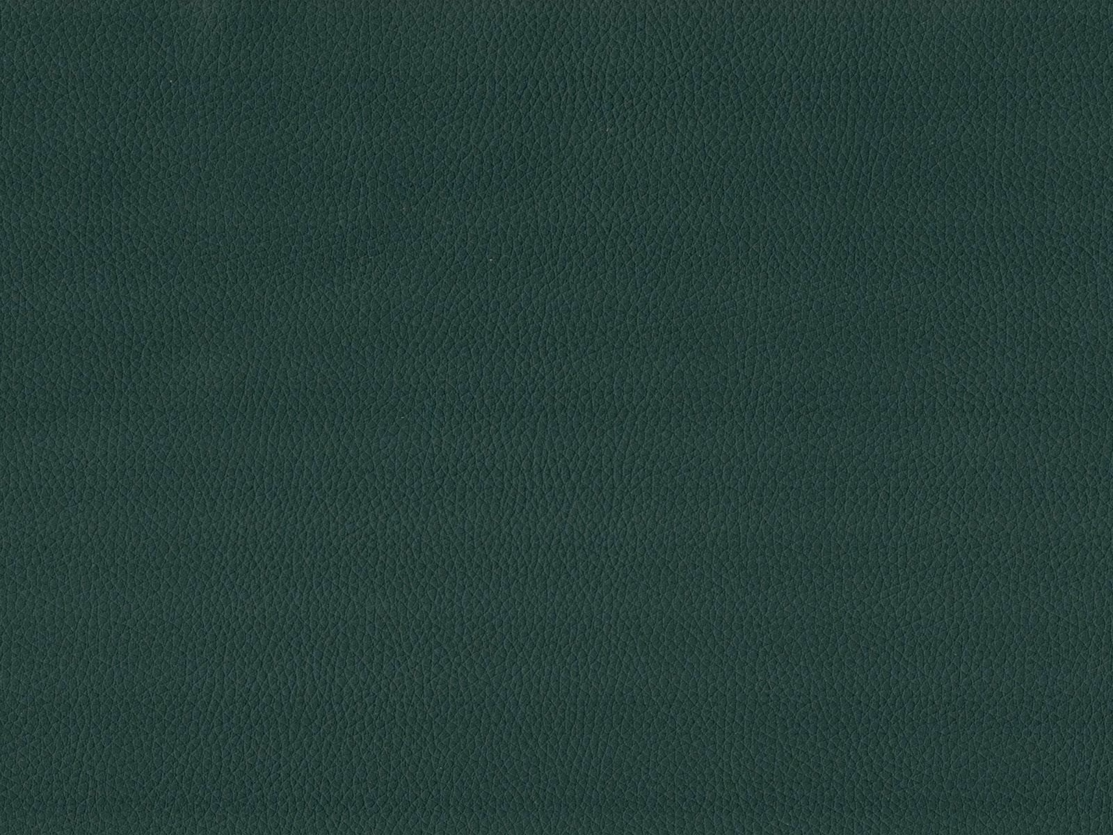 Deep forest green faux leather with a finely pebbled, subtly tonal surface