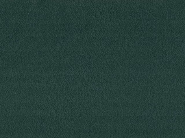 Deep forest green faux leather with a finely pebbled, subtly tonal surface