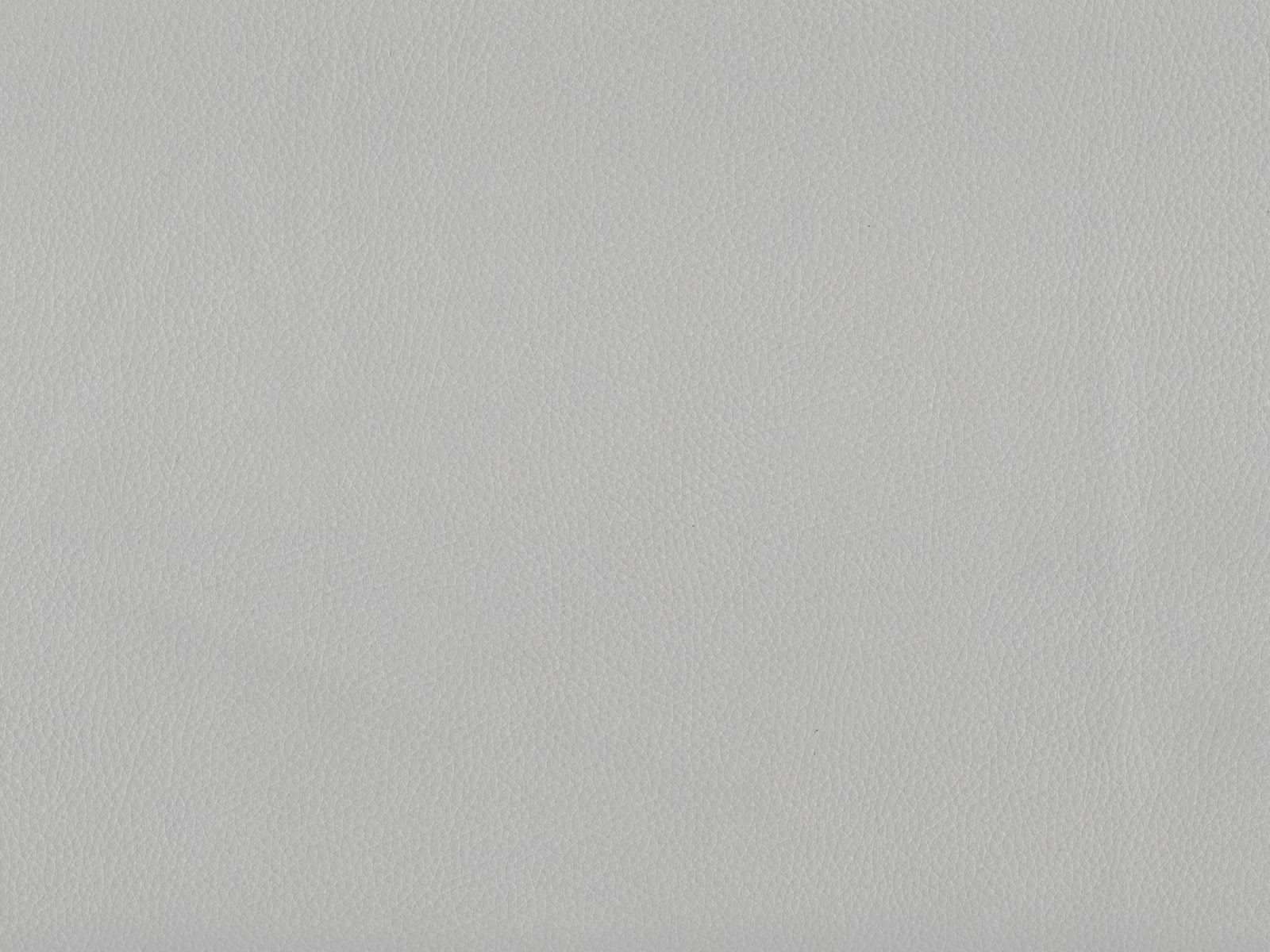 Pale cool-grey faux leather showing a fine, evenly pebbled grain