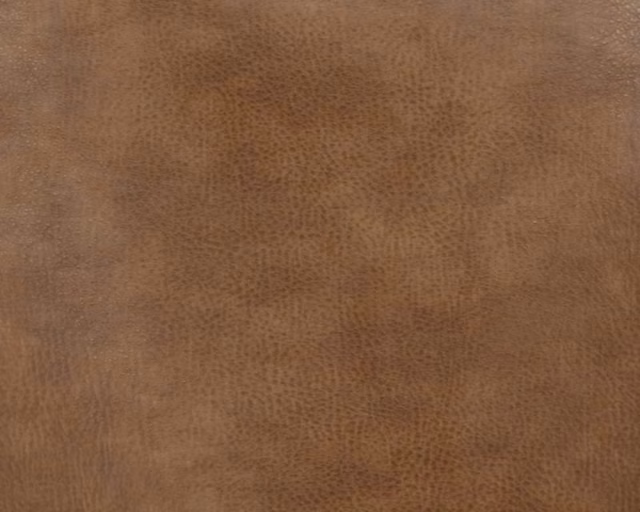 Warm cocoa-brown faux leather with a fine, softly pebbled grain