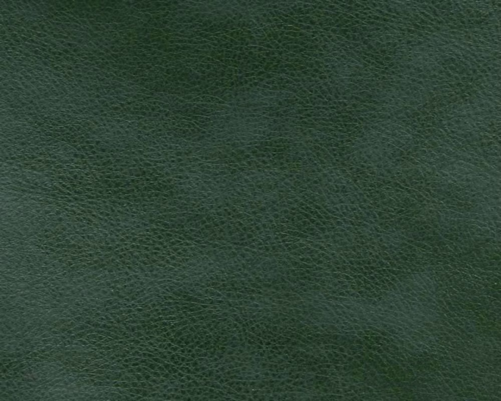 Deep forest green faux leather with a fine, natural-looking pebbled grain
