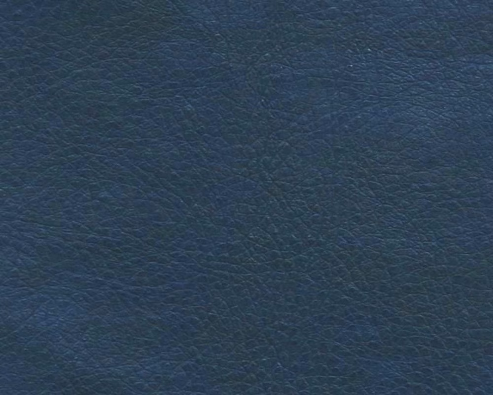 Deep petrol-blue faux leather with a fine, organic pebbled grain