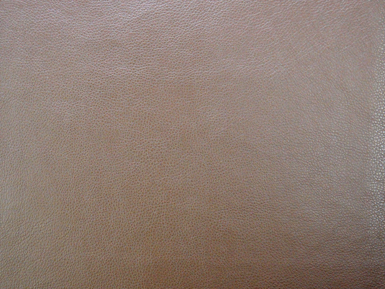 Warm taupe-grey faux leather with a fine, even pebbled grain