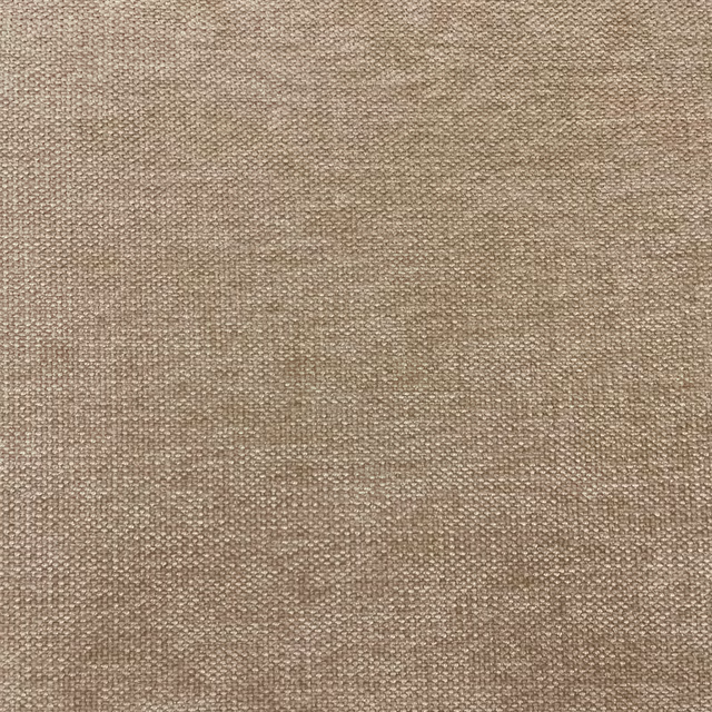 Warm taupe chenille with a finely flecked, softly pebbled woven surface