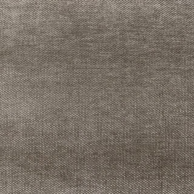 Warm taupe-grey chenille with a dense, finely flecked woven surface
