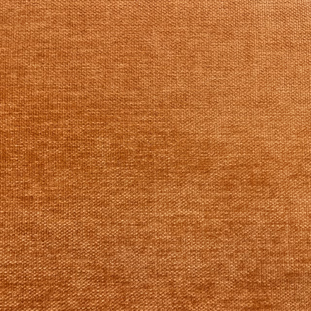 Warm rust chenille with nubby woven texture and subtle darker russet flecks