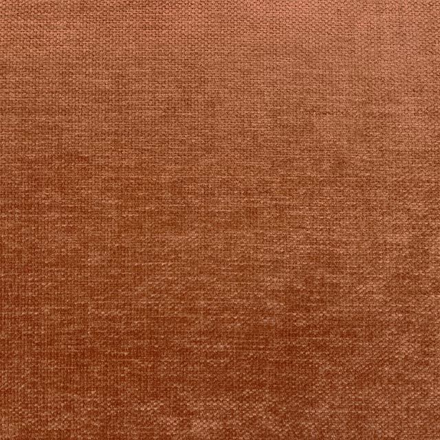 Warm terracotta chenille with a softly mottled, close woven surface