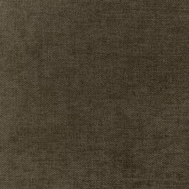 Deep olive-brown chenille with fine crosswoven texture and subtle tonal variation