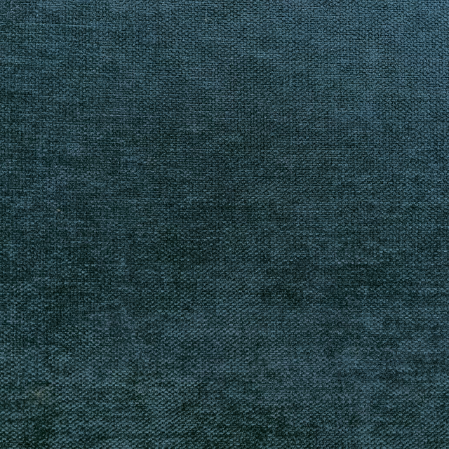 Dark blue-teal chenille with fine mottled weave and charcoal-green tonal variation