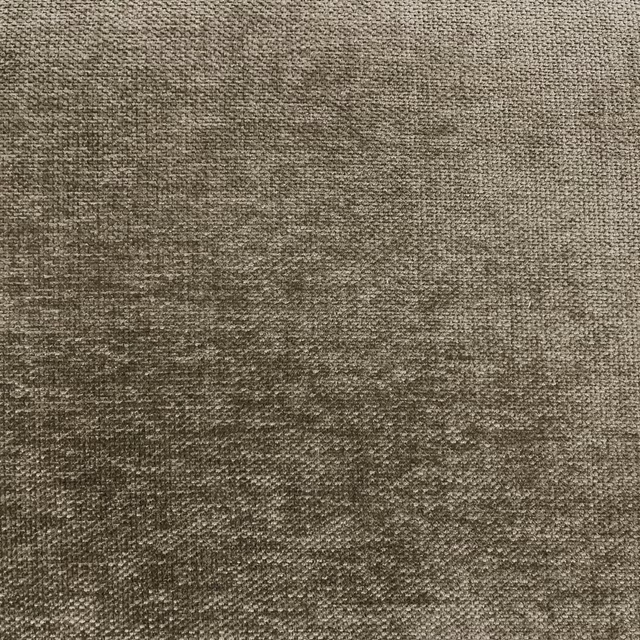 Mottled taupe-grey chenille with softly horizontal, shadowed woven texture