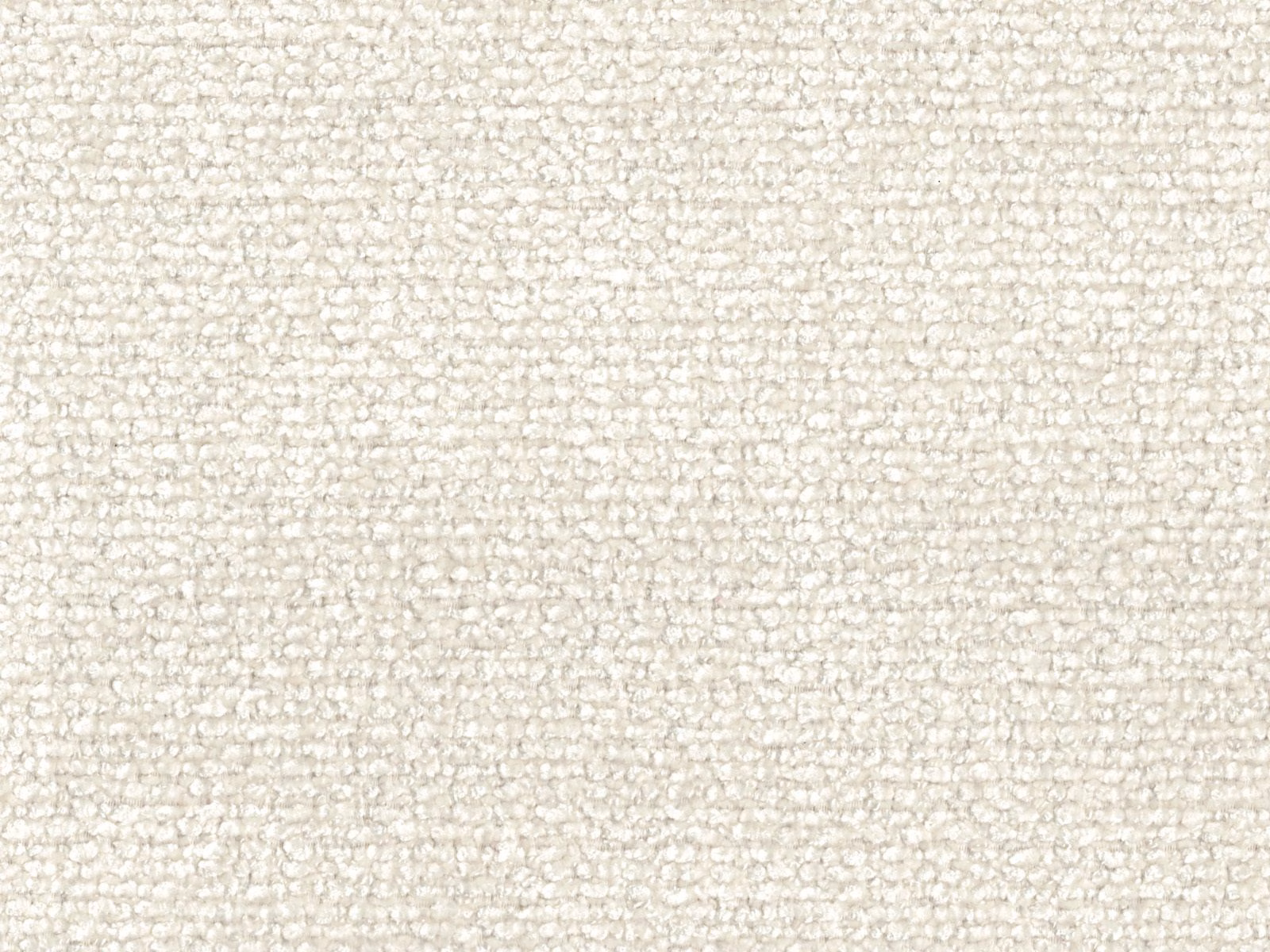 Soft ivory cream chenille with a close, nubby woven texture