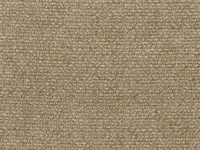 Warm taupe beige chenille with dense flecked weave and subtle horizontal texture