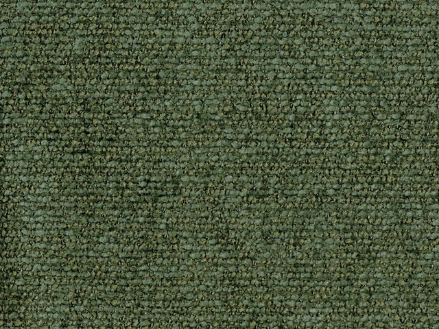 Close-up of muted olive-green chenille with a nubby, mottled woven texture