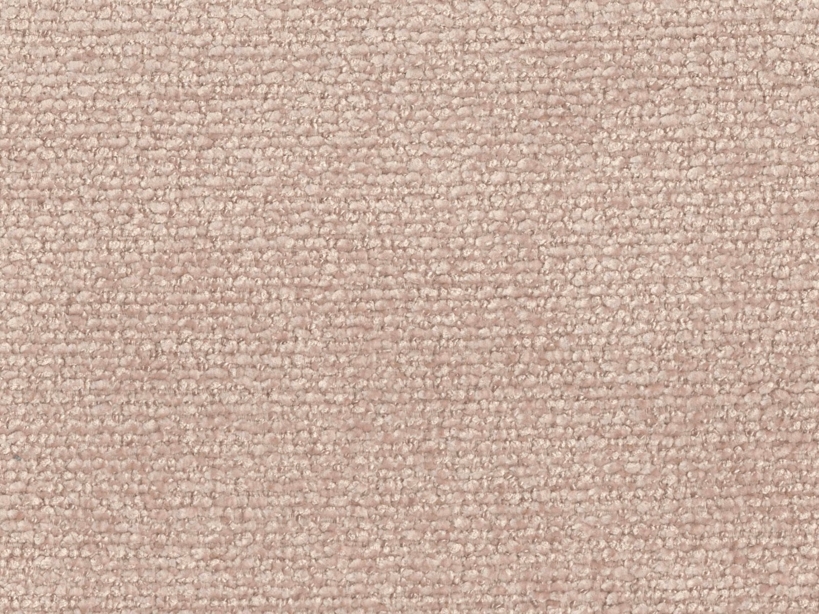 Close-up of soft blush-taupe chenille with an irregular horizontal woven texture