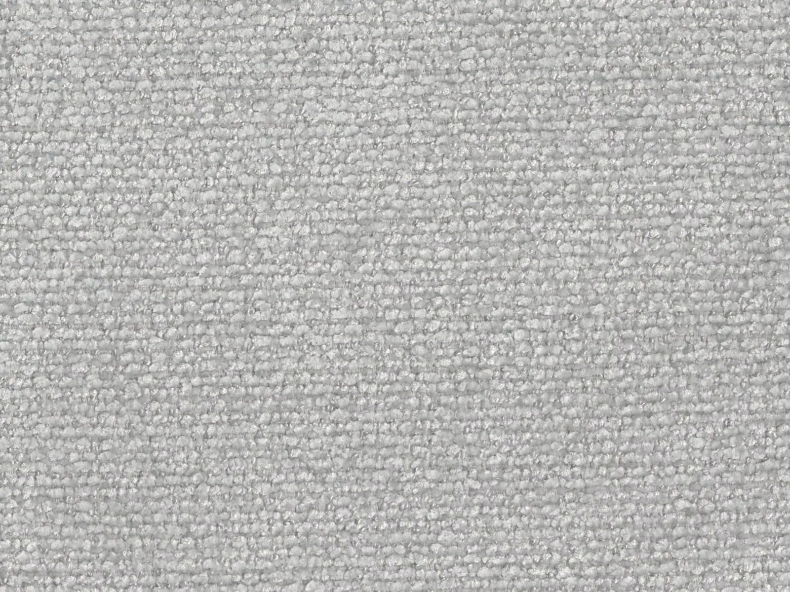 Pale silver-grey chenille with a fine mottled, nubby woven texture