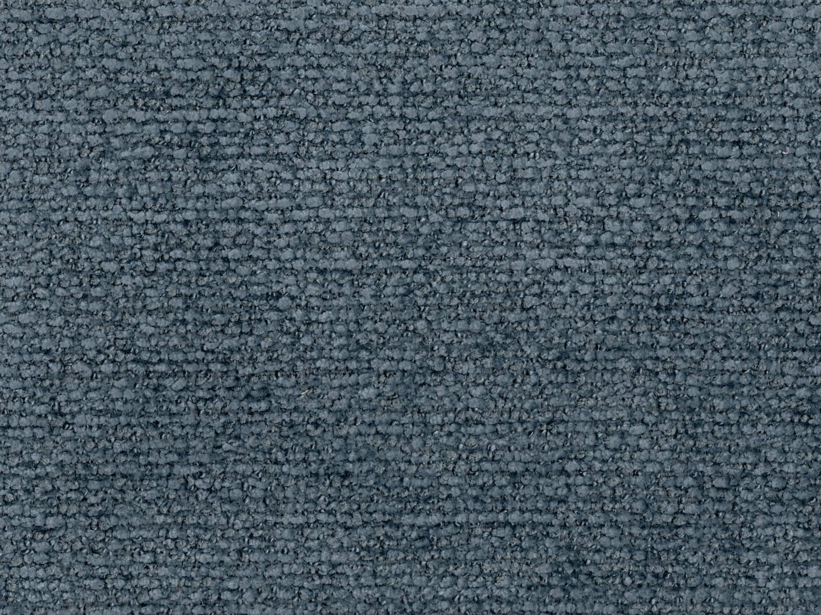 Deep slate blue-grey chenille with a mottled, softly ridged woven texture