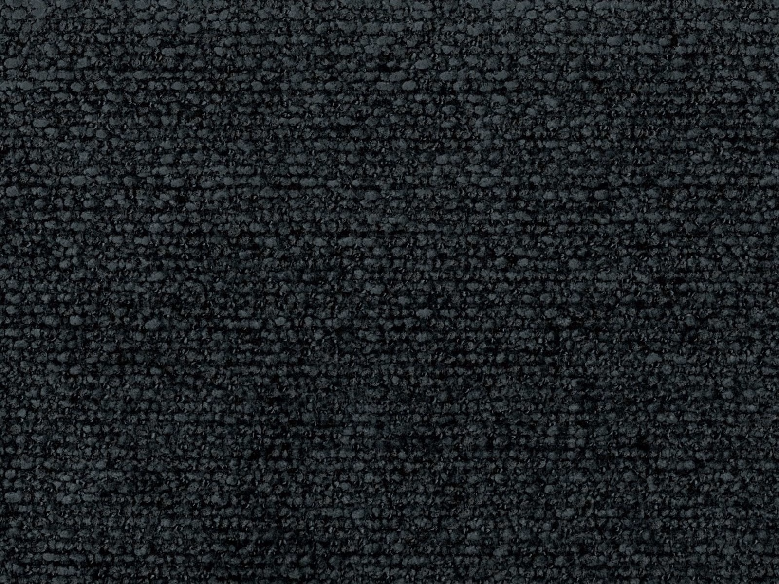 Close-up of charcoal-black chenille with dense, pebbled texture and subtle grey flecks