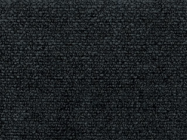 Close-up of charcoal-black chenille with dense, pebbled texture and subtle grey flecks