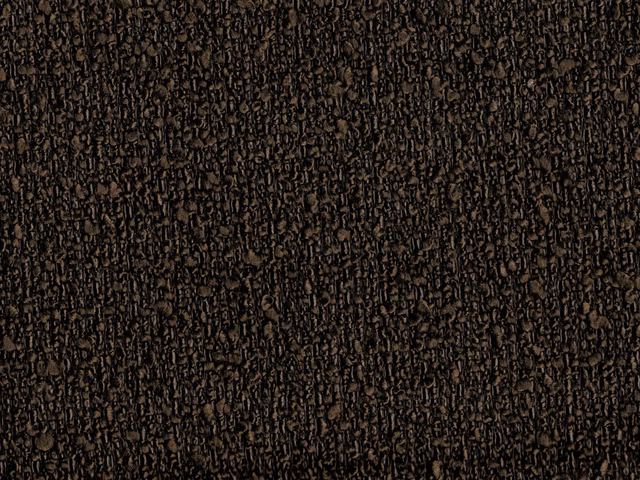 Close-up of dark espresso-brown fabric with a dense, irregular nubby weave