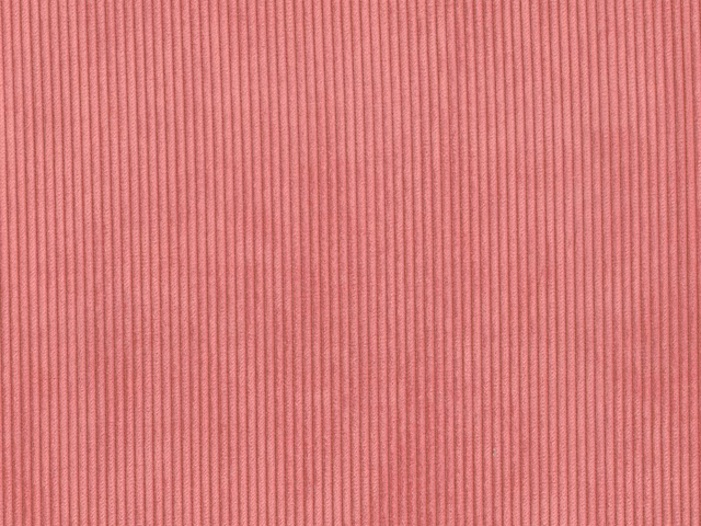 Dusty coral-pink fabric with fine, closely spaced vertical ribs
