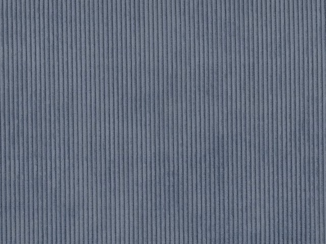 Cool slate blue-grey fabric with fine vertical ribbed texture