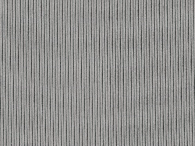 Cool mid-grey fabric with closely spaced vertical ribs and subtle tonal depth